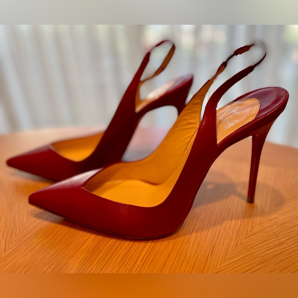 Authentic Christian Louboutin sling back heels. Excellent condition.